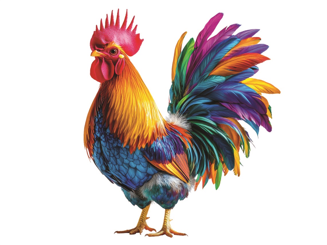 A colourful rooster.
