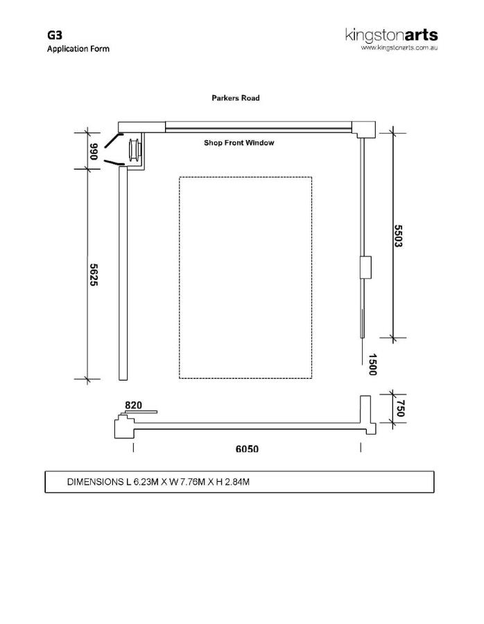 Technical drawing of floorplan