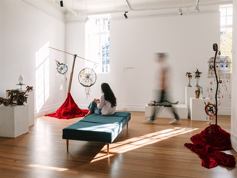 people viewing art in Kingston Arts Centre gallery