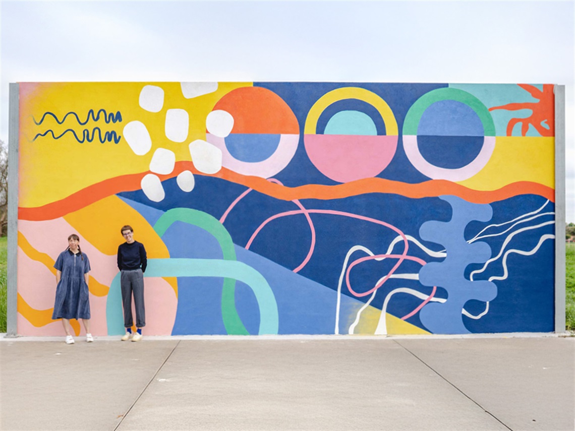 the shape of movement mural - by abbey rich and beci orpin