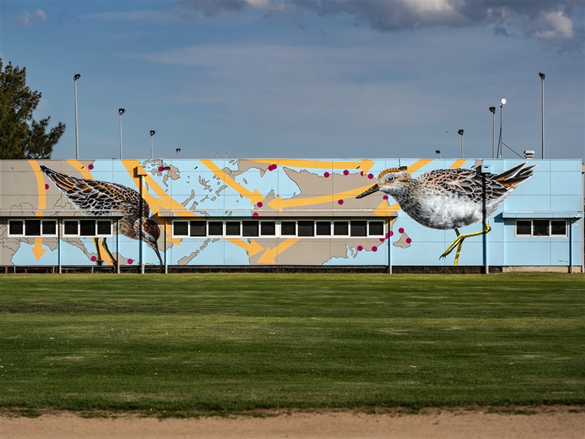 seasonal migrants mural by Goeffrey Carran