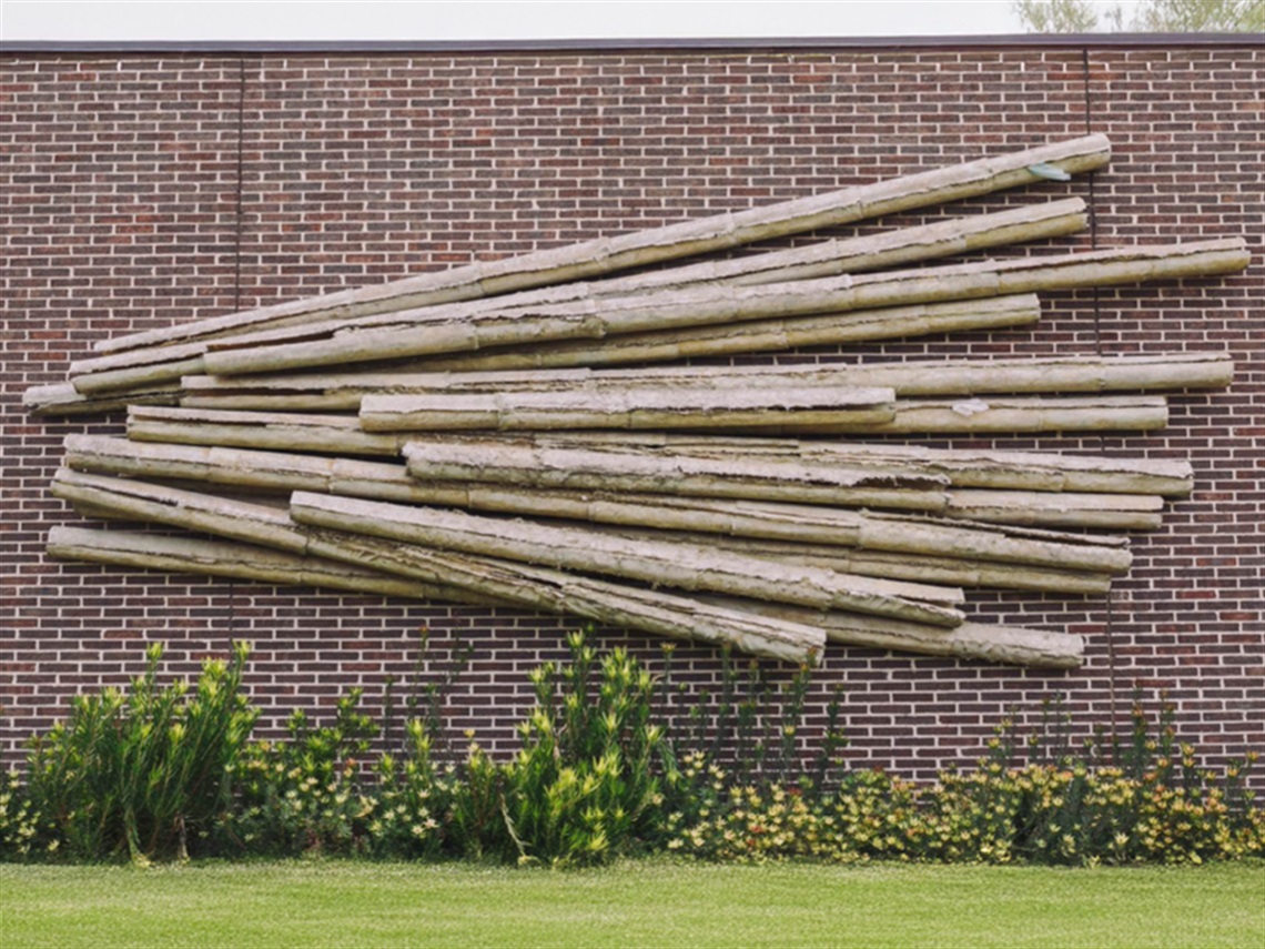 bundle of sticks public art installation at clarinda community centre