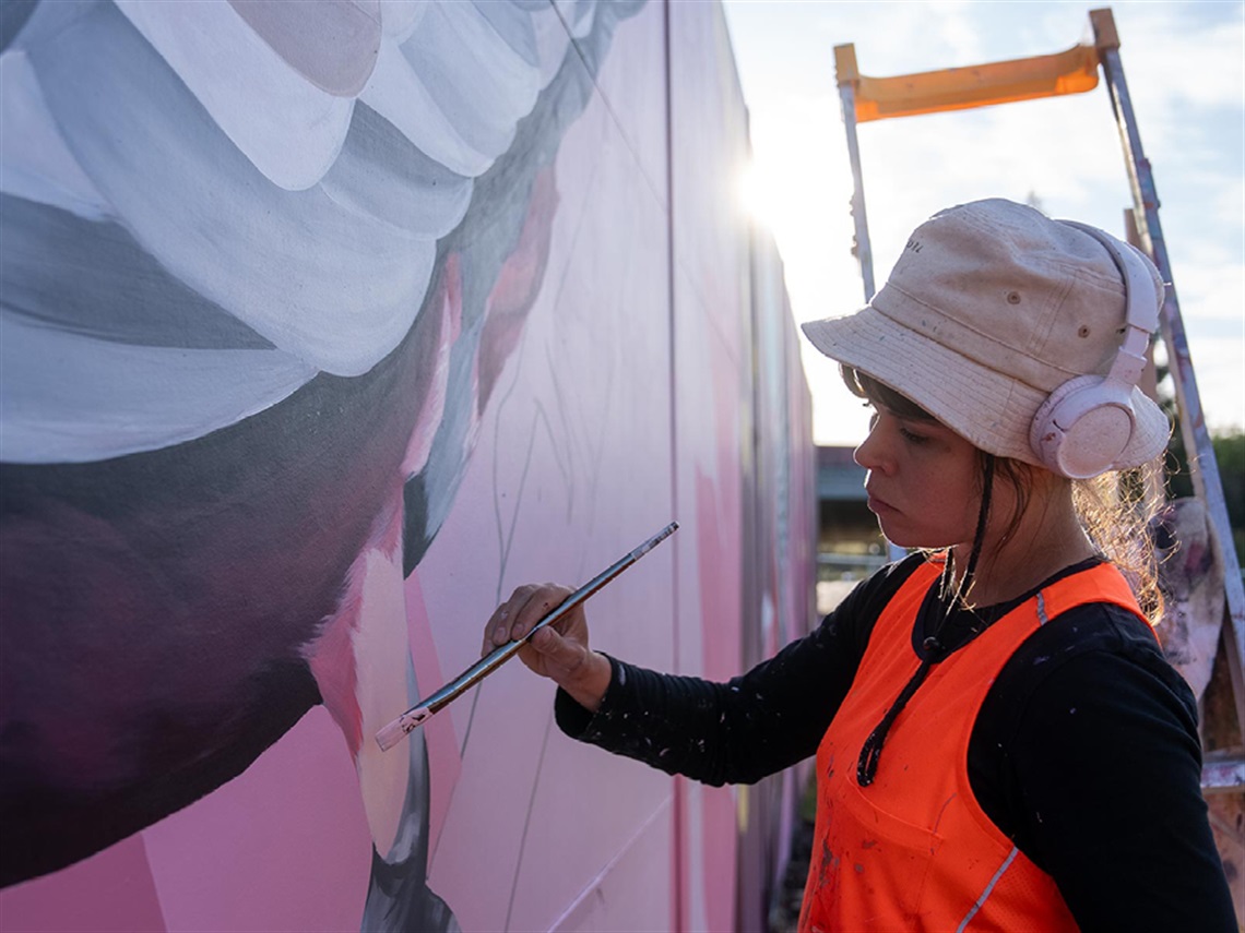 flight paths mural by melanie caple