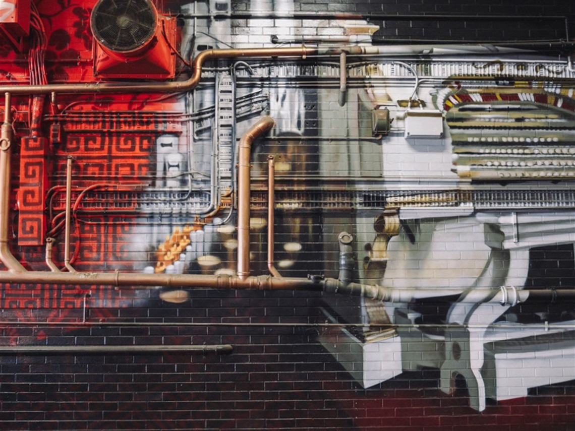 Moorabbin Junction mural - kingston city hall - public art