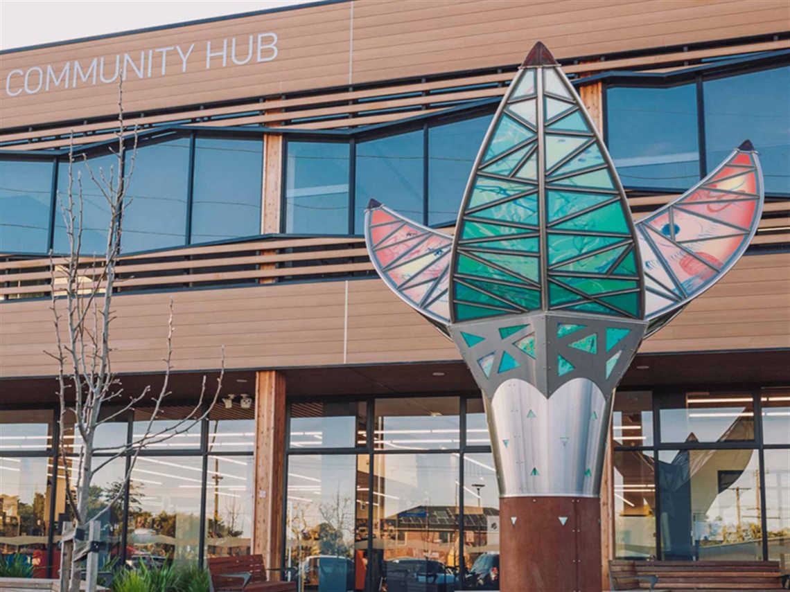 unokomuno public art sculpture - westall community hub